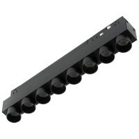 Spot LED DOTS 16W 4000K negru IP20 sina magnetica 48V Novelite - vedere laterala
