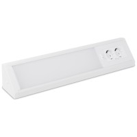 Corp Liniar Mobilier LED cu 2 Prize si Intrerupator 10W 6400K IP40 - NOVELITE