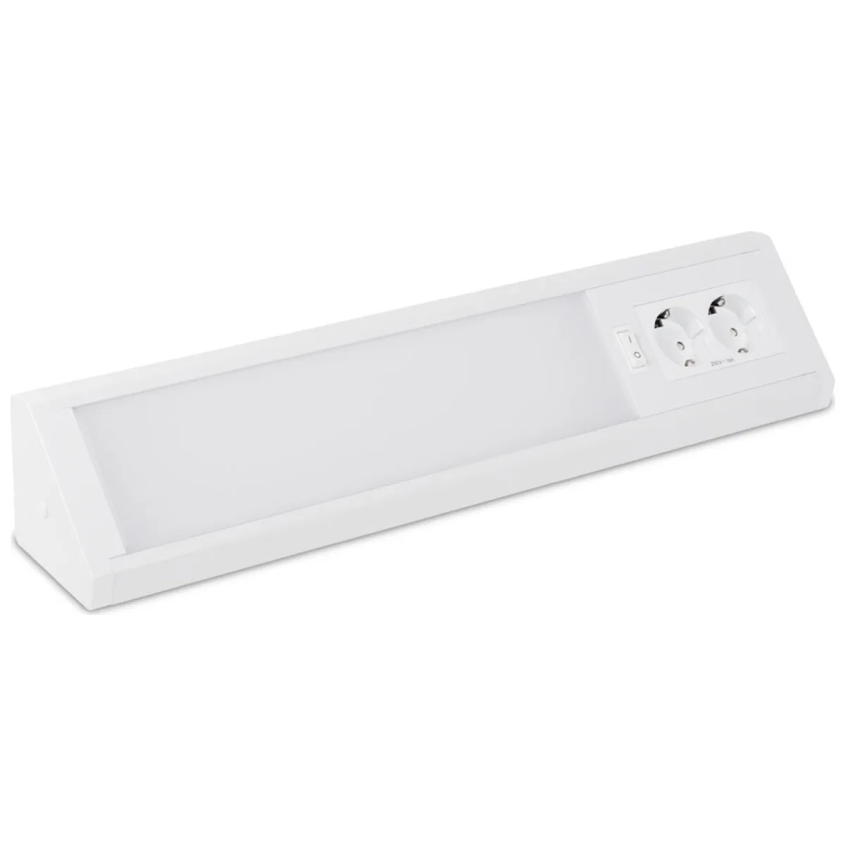Corp Liniar Mobilier LED cu 2 Prize si Intrerupator 10W 6400K IP40 - NOVELITE