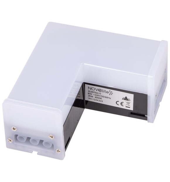 Element L Negru LED 8W 4000K IP44 Corp Liniar Interconectabil Novelite