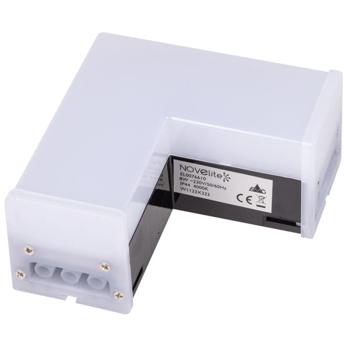 Element L Negru LED 8W 4000K IP44 Corp Liniar Interconectabil Novelite