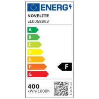 Proiector LED V2 400W 6500K IP65 Negru - Novelite - vedere laterala