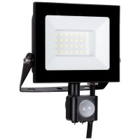 Proiector LED cu Senzor V3 30W 6500K IP65 Negru - Novelite - vedere laterala