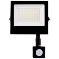 Proiector LED cu Senzor 50W 6400K IP65 Negru - Homelight