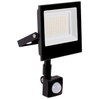 Proiector LED cu Senzor 50W 6400K IP65 Negru - Homelight - vedere laterala