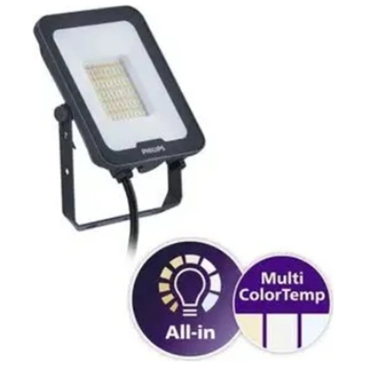 Proiector LED 50W 3CCT IP65 BVP167 Philips, gri, 5500-6000 lm