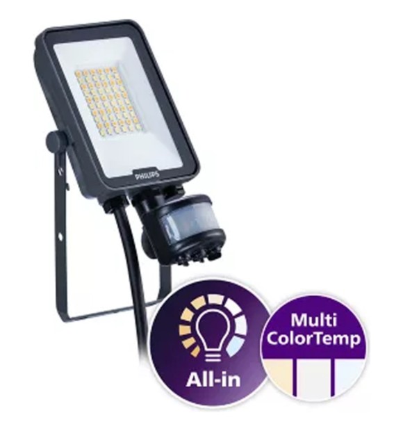 Proiector LED cu Senzor 20W 3CCT IP65 BVP167 Philips