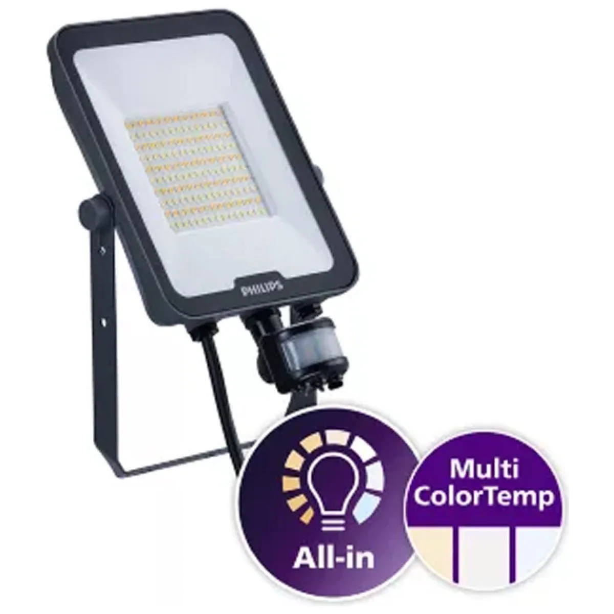 Proiector LED cu Senzor Philips 50W 3CCT IP65 BVP167