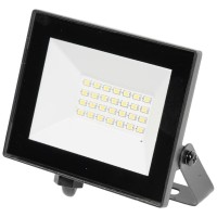 Proiector LED V4 20W 6500K IP65 Negru Slim - Novelite - vedere laterala