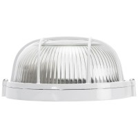 Corp BAT E27 Rotund Alb IP54 Dispersor Opal Sticla cu Grilaj - NOVELITE - detaliu