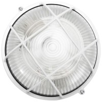 Corp BAT E27 Rotund Alb IP54 Dispersor Opal Sticla cu Grilaj - NOVELITE - ambalaj