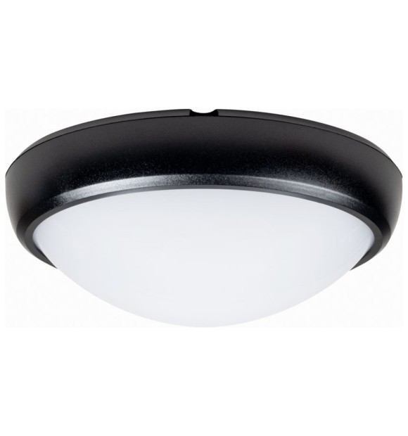 Corp BAT LED Oval Negru 12W 6400K IP65 Dispersor Opal Novelite