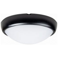 Corp BAT LED Oval Negru 12W 6400K IP65 Dispersor Opal Novelite