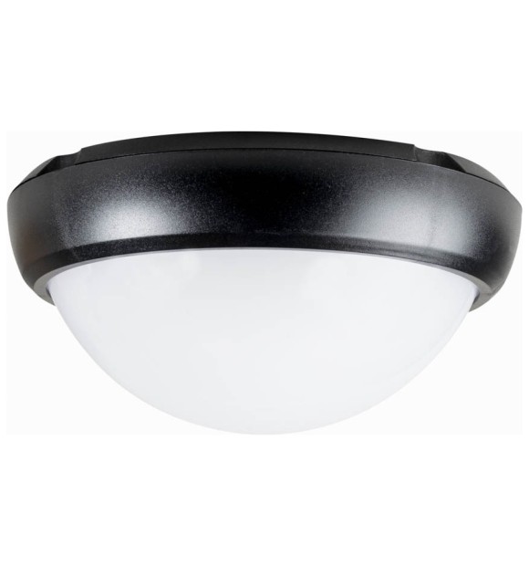 Corp BAT LED Rotund mare Negru IP65 12W 6400K Opal Novelite