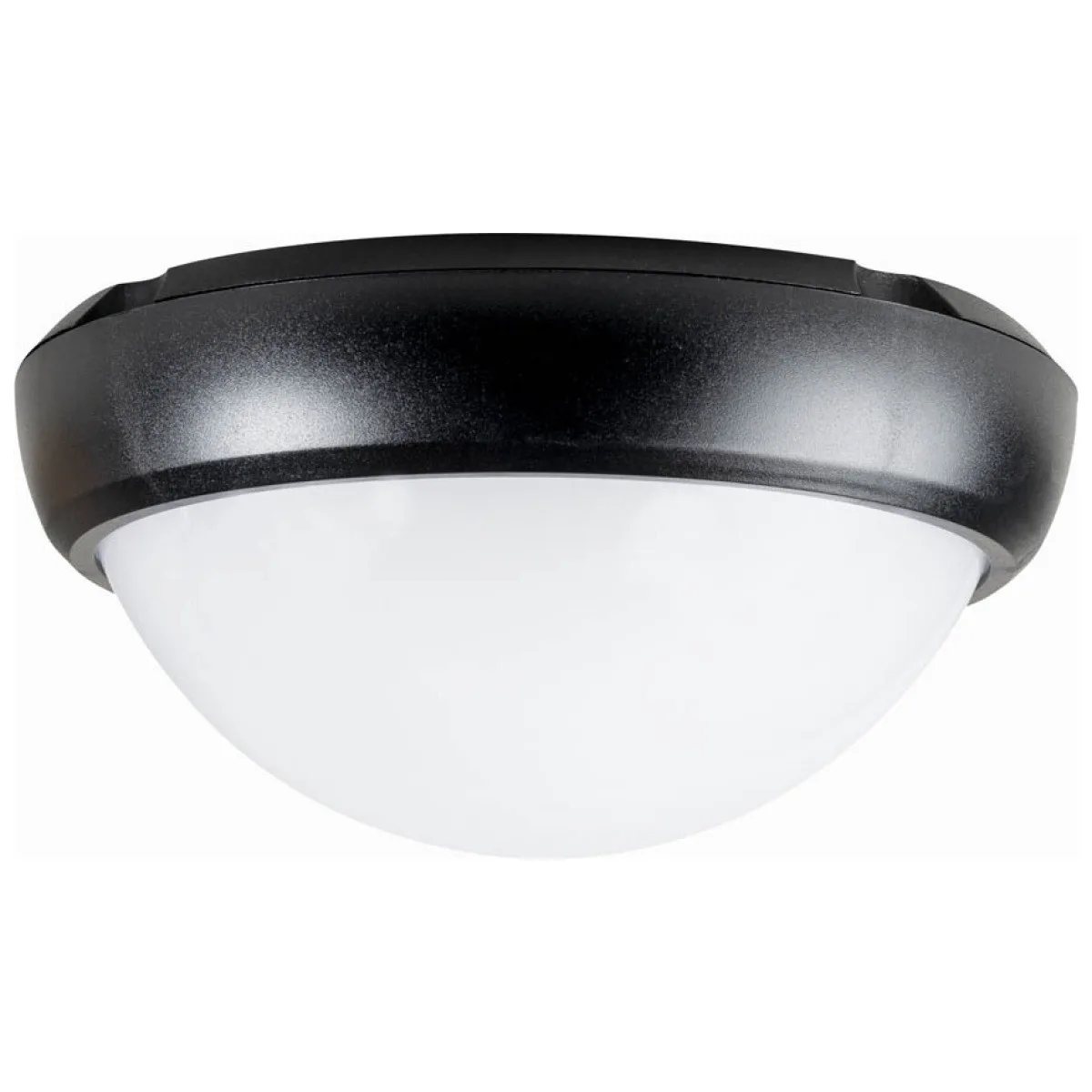 Corp BAT LED Rotund mare Negru IP65 12W 6400K Opal Novelite