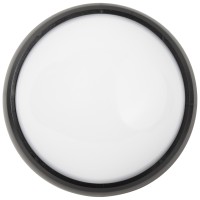 Corp BAT LED Rotund mare Negru IP65 12W 6400K Opal Novelite - vedere laterala