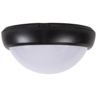 Corp BAT LED Rotund Mare Negru IP65 12W 3000K Opal Novelite - vedere laterala