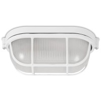 Corp BAT E27 Oval Alb IP54 Sticla Opal + Grilaj 60W - Novelite