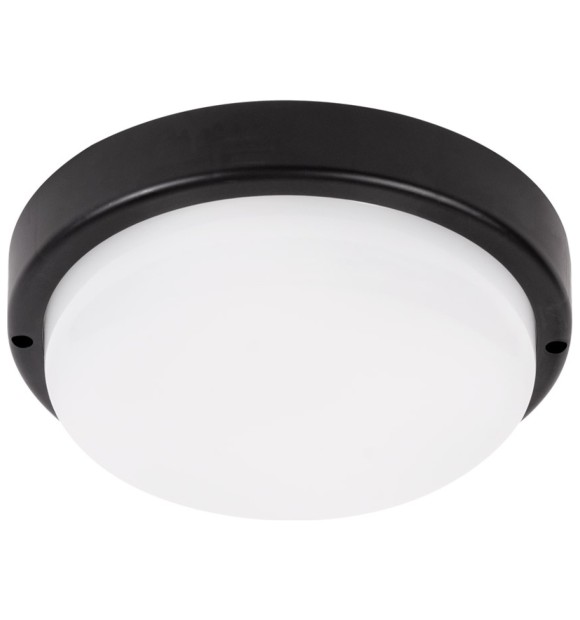 Corp BAT LED Rotund mic Negru IP65 12W 6400K Opal Novelite