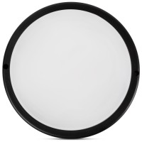 Corp BAT LED Rotund mic Negru 18W 6400K IP65 Opal Novelite