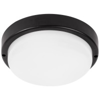 Corp BAT LED Rotund mic Negru 18W 6400K IP65 Opal Novelite - detaliu