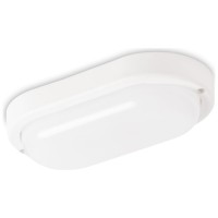 Corp BAT LED Oval Alb 12W 6500K IP54 Dispersor Opal Homelight - vedere laterala