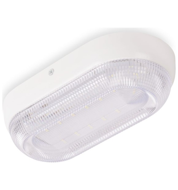Corp BAT LED Oval Alb 16W 6500K IP54 Dispersor Prismatic Homelight