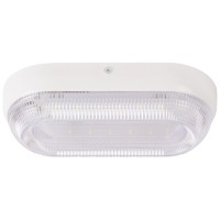 Corp BAT LED Oval Alb 16W 6500K IP54 Dispersor Prismatic Homelight - vedere laterala