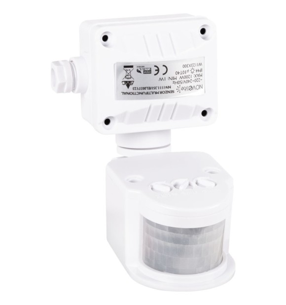 Senzor de miscare PIR 180 grade 1200W IP44 alb, montaj pe tavan