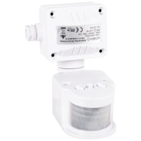 Senzor de miscare PIR 180 grade 1200W IP44 alb, montaj pe tavan