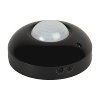 Senzor de miscare PIR 360 grade 1200W IP20 negru, montaj pe tavan JQ37 - vedere laterala