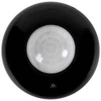 Senzor de miscare PIR 360 grade 1200W IP20 negru, montaj pe tavan JQ37 - ambalaj