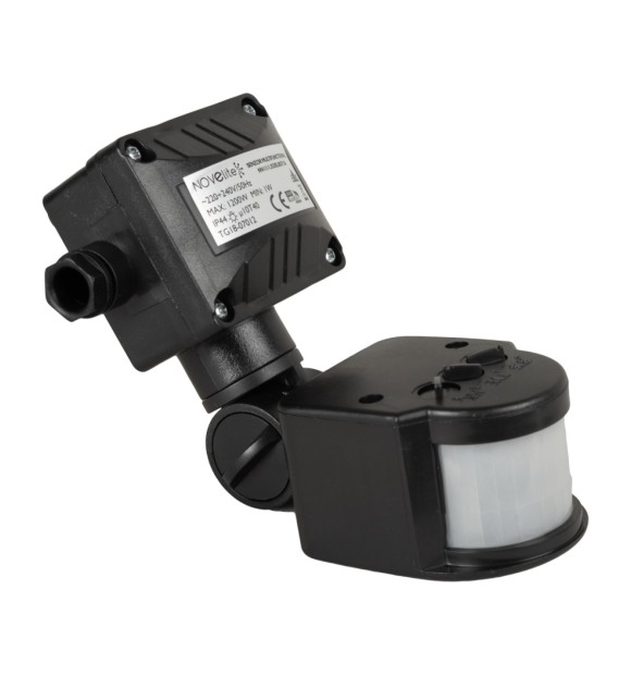 Senzor de miscare PIR 180 grade 1200W IP44 negru, montaj pe tavan JQ35