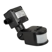 Senzor de miscare PIR 180 grade 1200W IP44 negru, montaj pe tavan JQ35