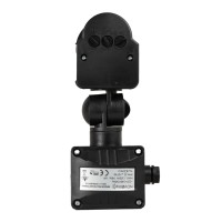 Senzor de miscare PIR 180 grade 1200W IP44 negru, montaj pe tavan JQ35 - detaliu