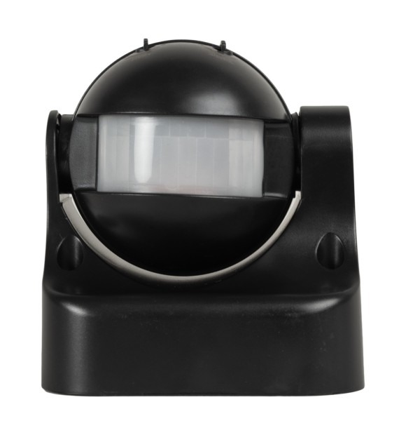 Senzor de miscare PIR 180 grade 1200W IP44 negru, montaj pe tavan