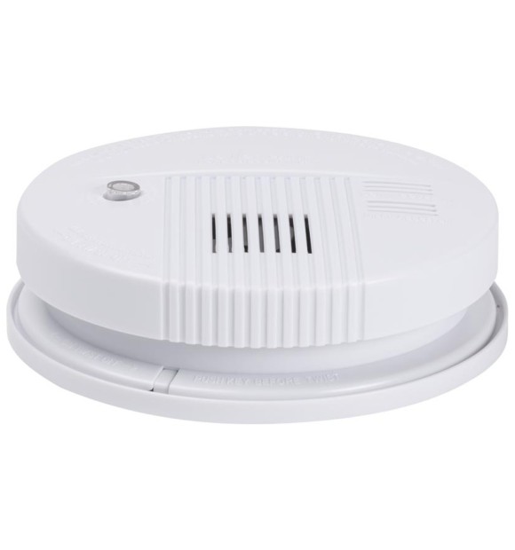 Detector de fum cu alarma sonora 85 dB, alimentare baterie 9V, alb - Novelite