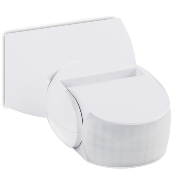 Senzor miscare PIR 180 grade 1200W IP65 alb, montaj aplicat exterior - Novelite