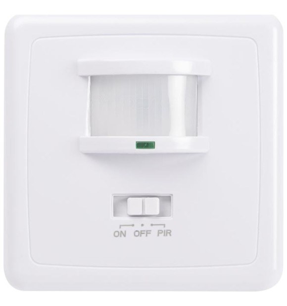 Senzor prezenta PIR incastrat 160 grade 1200W 9m IP20 alb JQ20