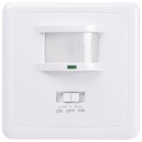 Senzor prezenta PIR incastrat 160 grade 1200W 9m IP20 alb JQ20