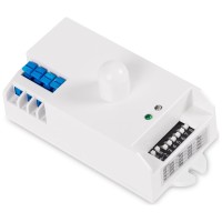 Senzor de miscare cu microunde 360 grade 1200W 2-16m IP20 alb Novelite - vedere laterala