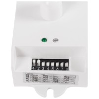 Senzor de miscare cu microunde 360 grade 1200W 2-16m IP20 alb Novelite - detaliu