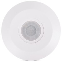 Senzor de miscare PIR 360 grade 2000W IP40 alb SLIM, montaj pe tavan