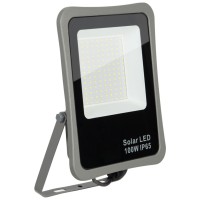 Proiector solar LED 100W 6500K IP65 cu telecomanda, gri V1 - detaliu