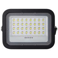 Proiector solar LED negru V2 50W 6500K IP65 cu telecomanda - Novelite