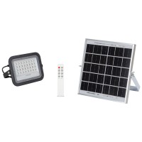 Proiector solar LED negru V2 50W 6500K IP65 cu telecomanda - Novelite - ambalaj