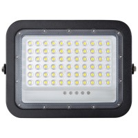Proiector solar LED 100W 6500K IP65 negru V2 cu telecomanda Novelite