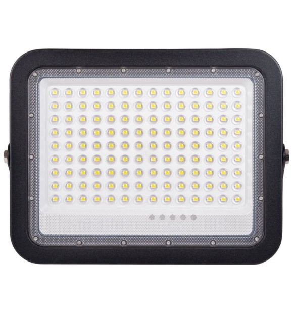 Proiector solar LED 200W 6400K IP65 cu telecomanda V2 Negru