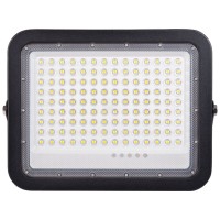 Proiector solar LED 200W 6400K IP65 cu telecomanda V2 Negru