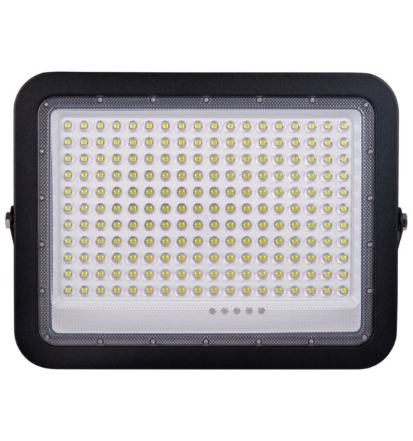 Proiector solar LED 300W 6400K IP65 cu telecomanda, Novelite V2 negru